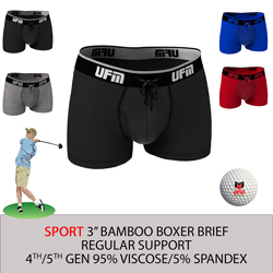 Parent UFM Underwear for Men Sport Bamboo 3 inch Trunk Multi 250 Hidden